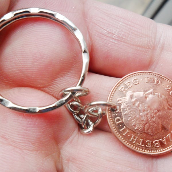 18th Birthday gift 2005 British coin keychain 18th birthday present