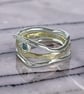 Silver And Gold Topaz Wave Ring - Image 8