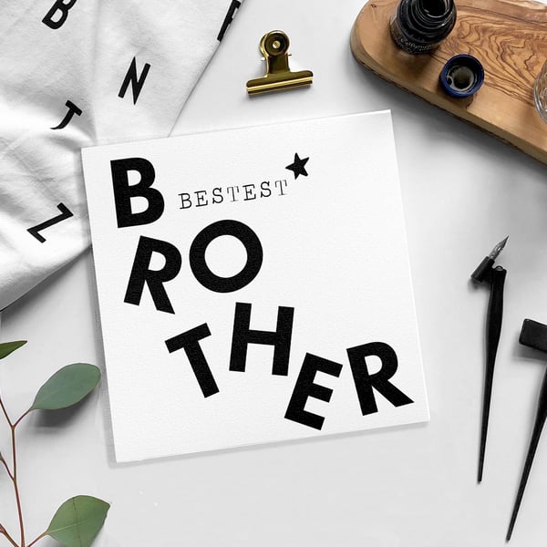 BROTHER Birthday card Blank card