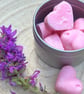 Tin of Eight Soy Wax Heart Melts - Sugared Almond Scent