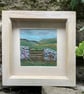 sheep gate with foxgloves: mixed media