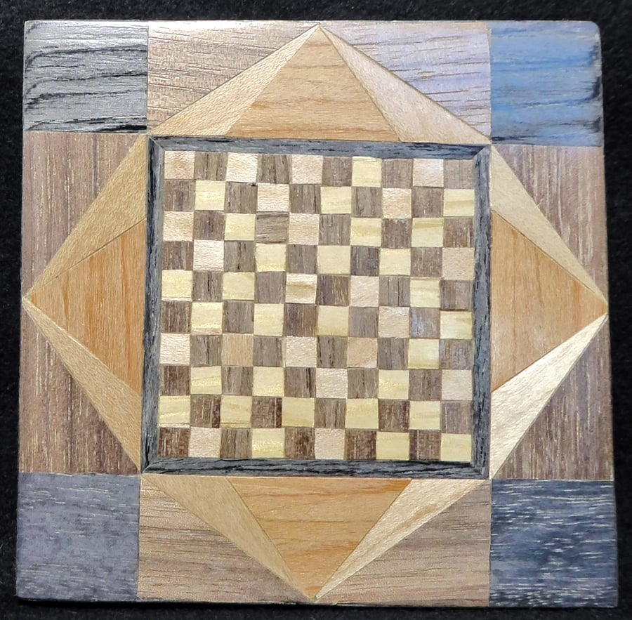 Wood veneer coaster