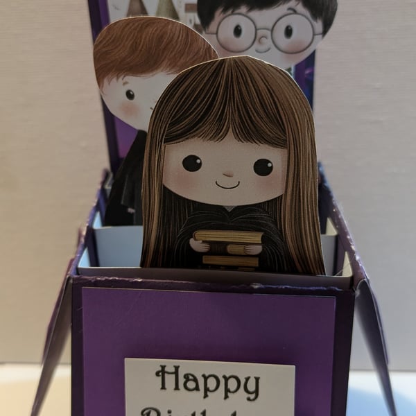 Handmade Pop up Birthday Card - Wizard