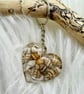 Seashell heart shaped keyring 