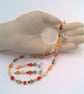 Alashan Stone, Micro Crystals and Seed Bead Necklace & Earrings, Gift for Her - Image 4