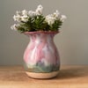 Handmade ceramic bud vase, small pink vase for flowers, Summer Seconds