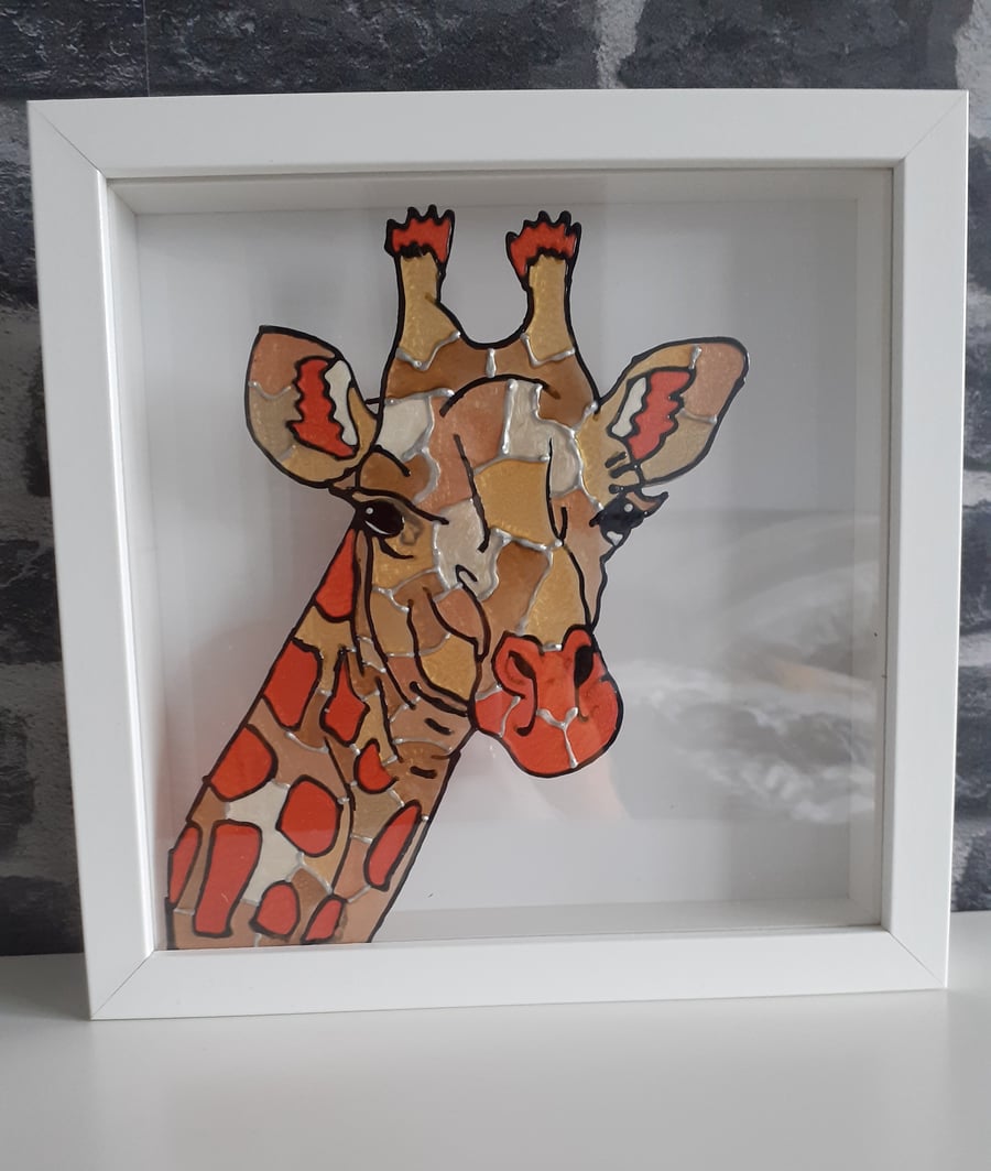 Giraffe painting, hand painted giraffe