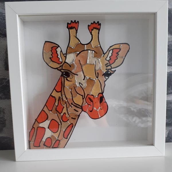 Giraffe painting, hand painted giraffe
