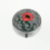 SALE - Circular Pill box, trinket box, with poppy design