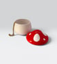 Red and White Toadstool Mushroom Shaped Trinket Pot - Whimsical Jewellery Box - Image 4