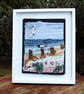 Low Tide - Upcycled  Slow Stitched Textile Art coastal scene.  - Image 1