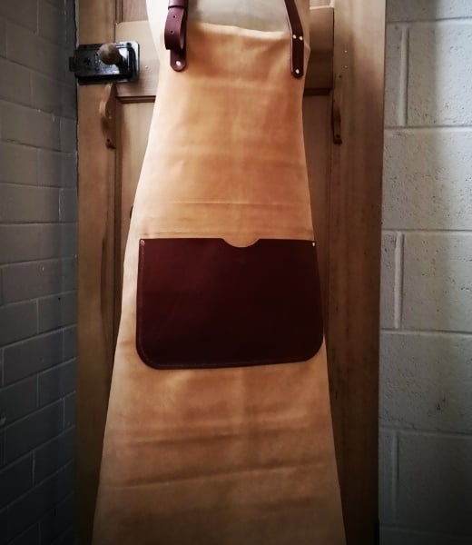 Buttersoft pig skin suede apron