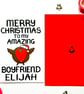 Personalised Christmas Card For Boyfriend Merry Christmas To Amazing Boyfriend  - Image 4