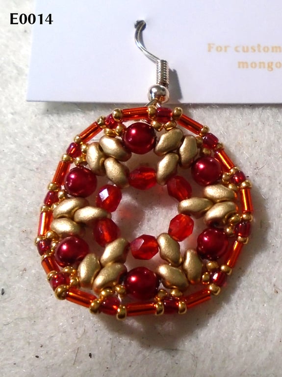 1920s-style bead earrings (customisable)