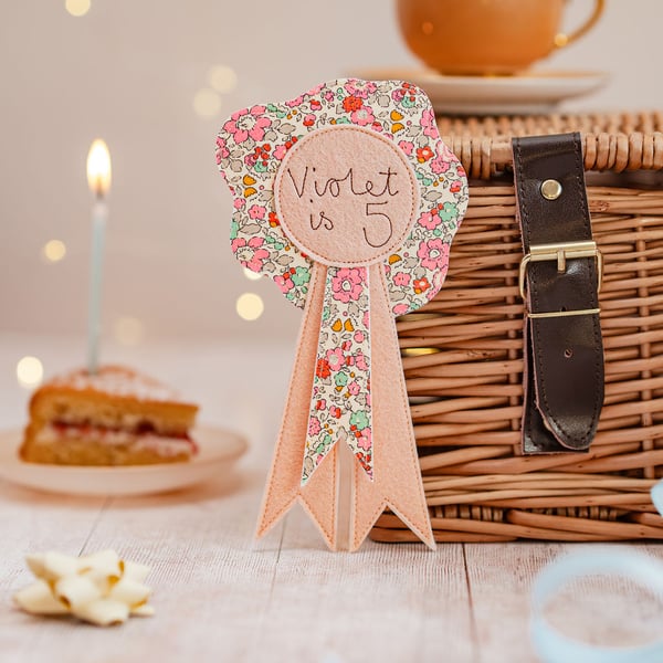 Personalised Liberty Birthday Rosette