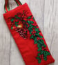 Reusable Festive Fabric Gift Bag, Bottle Bag - Image 2