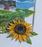 The Prize Sunflower - Original miniature collage. A5 Mounted - Image 6