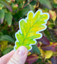 Green Oak Leaf Sticker - Image 1