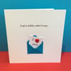 Valentine's Day Card - Cute - Button Valentine