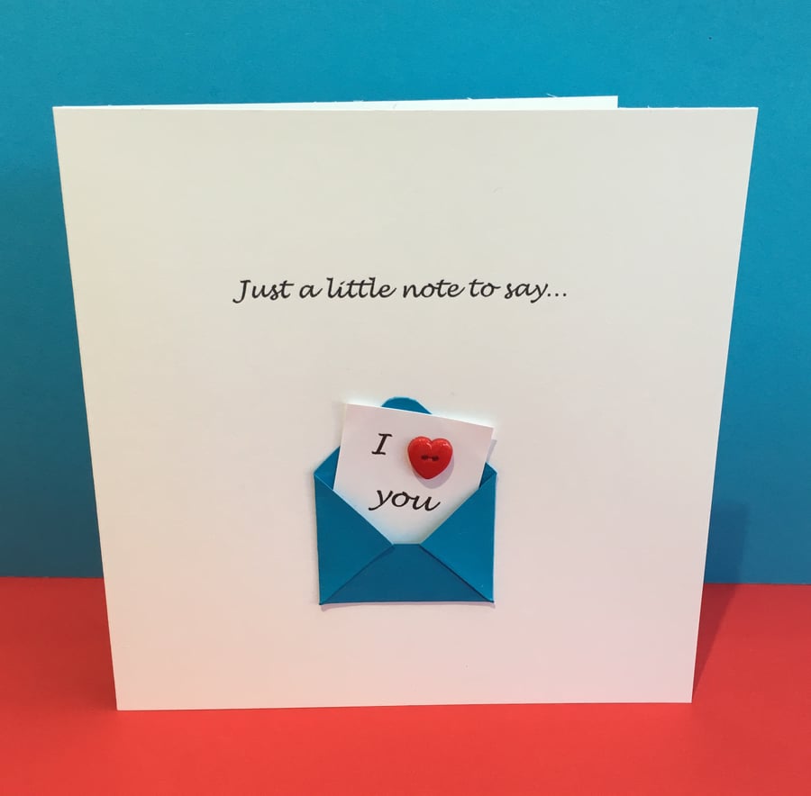 Valentine's Day Card - Cute - Button Valentine