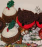 Hand Knitted Christmas Pudding Sweetie Holder - Image 3