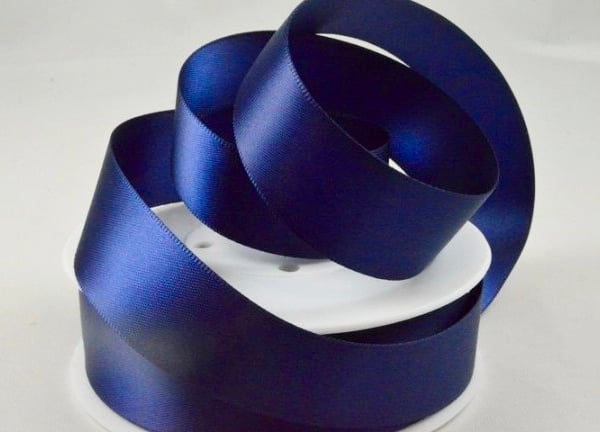 Navy blue double satin ribbon 50mm x 2 metres 