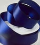 Navy blue double satin ribbon 38mm x 3 metres 