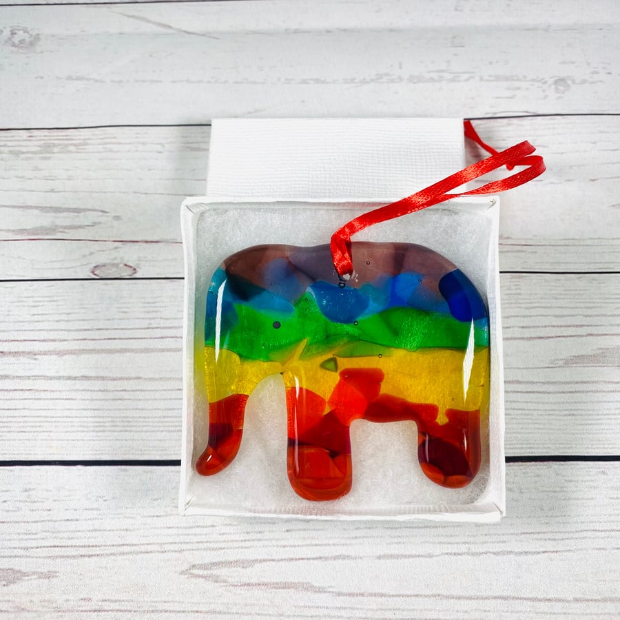 “Pride” fused glass hanging glass decoration