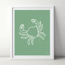 Crab A4 Art Print