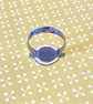 Recycled vintage tin red flower disc circle adjustable ring - Image 4