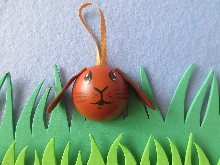 Lop Eared Bunny Rabbit Hanging Decoration Pet Bauble for Christmas Easter etc
