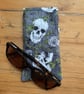 Skulls And Ivy Print Quilted Fabric Glasses Case  - Image 6