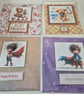 Handmade Greeting Card Bundle - Set of 4 mixed greeting cards