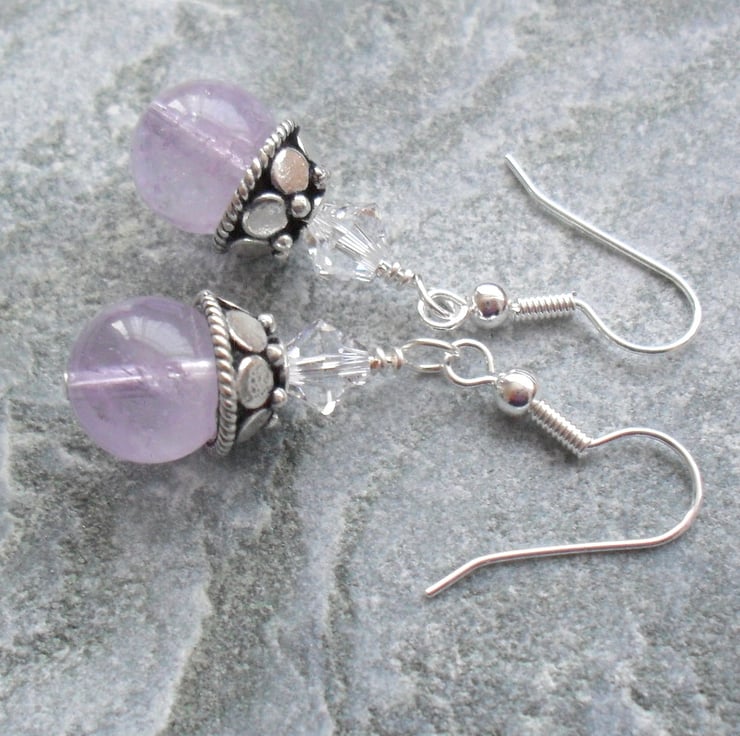 Lilac Amethyst Earrings February Birthstone