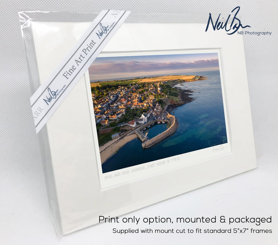 Crail & Crail Harbour, East Neuk of Fife, Scotland - A6 (7" x 5") Unframed Print