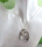Necklace, Silver Rock Pools Pendant with Paua Shell - Image 4