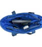 Genuine leather tote bag, medium sized blue shoulder bag - Image 3