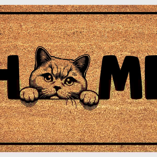 British Shorthair Cat Home Door Mat No.3 - British Shorthair Welcome Mat 