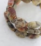 Beaded Memory Wire Bracelet with Picture Jasper Stones - Image 4