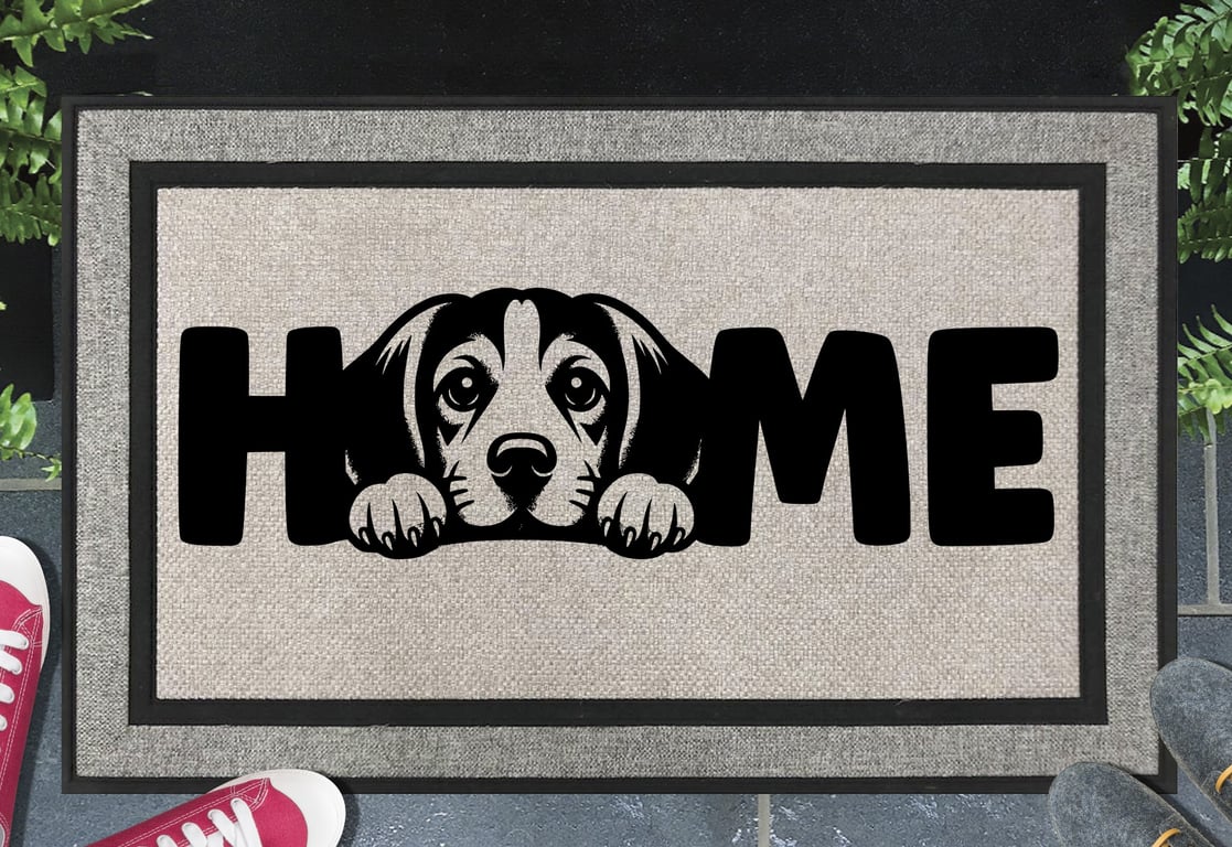 Beagle Doormat No.4 - All Weather - Beagle Welcome Mat, 45x70cm 