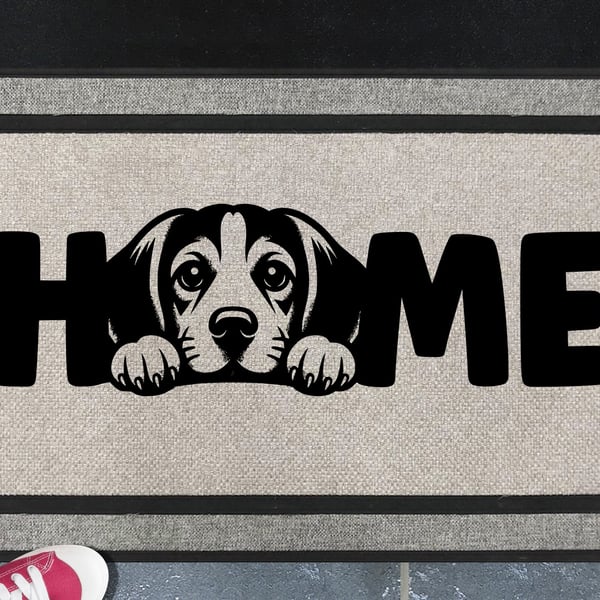 Beagle Doormat No.4 - All Weather - Beagle Welcome Mat, 45x70cm 