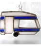 Caravan Suncatcher Stained Glass Classic Blue - Image 3