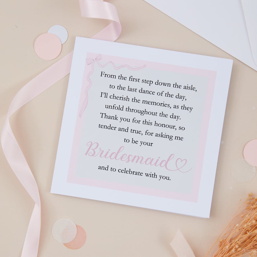 Thanks For Asking Me To Be Your Bridesmaid Card