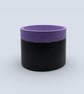 Large 15cm Round Black and Soft Lilac Two Tone Plant Pot