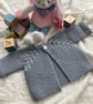 Hand Knitted ‘Fearne’ Baby Girl’s Cardigan (0-3 months)