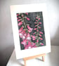 Original Foxglove Watercolour Painting, A5 Moody Botanical Art With Mount  - Image 1