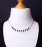  Navy necklace - Blue goldstone necklace with twinkle beads - Image 3