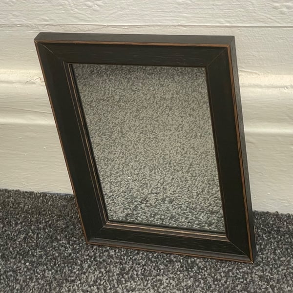 Black and Brown edging A5 Mirror 