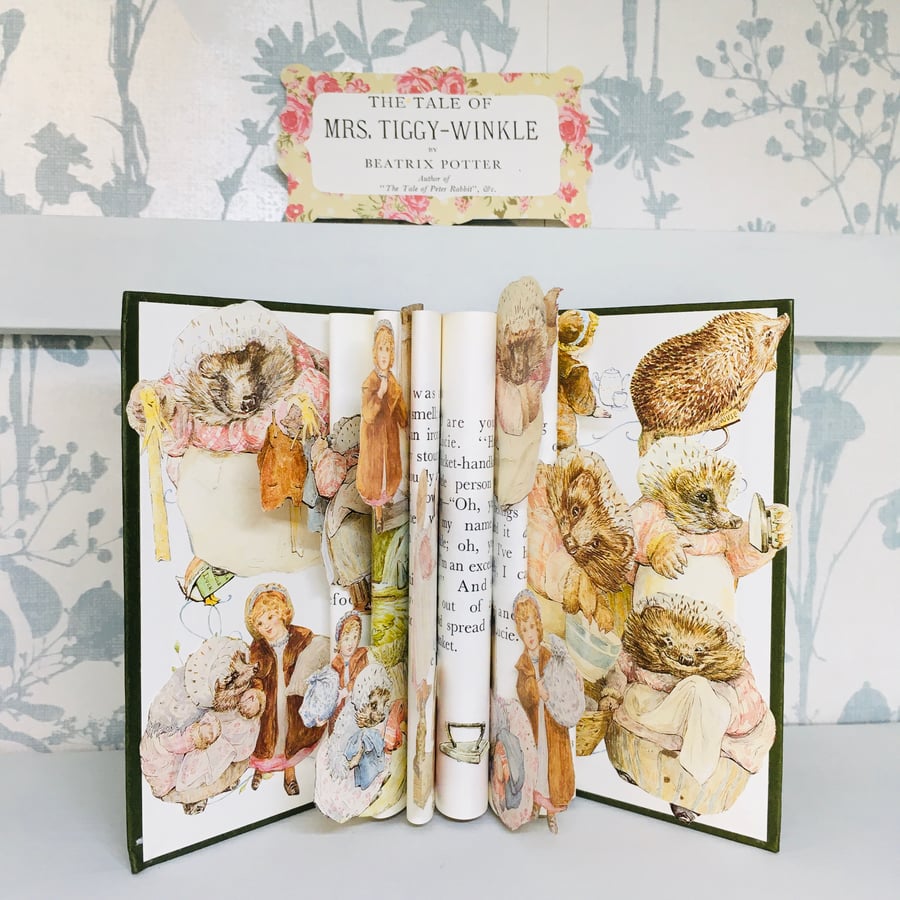 Mrs Tiggywinkle Book Sculpture