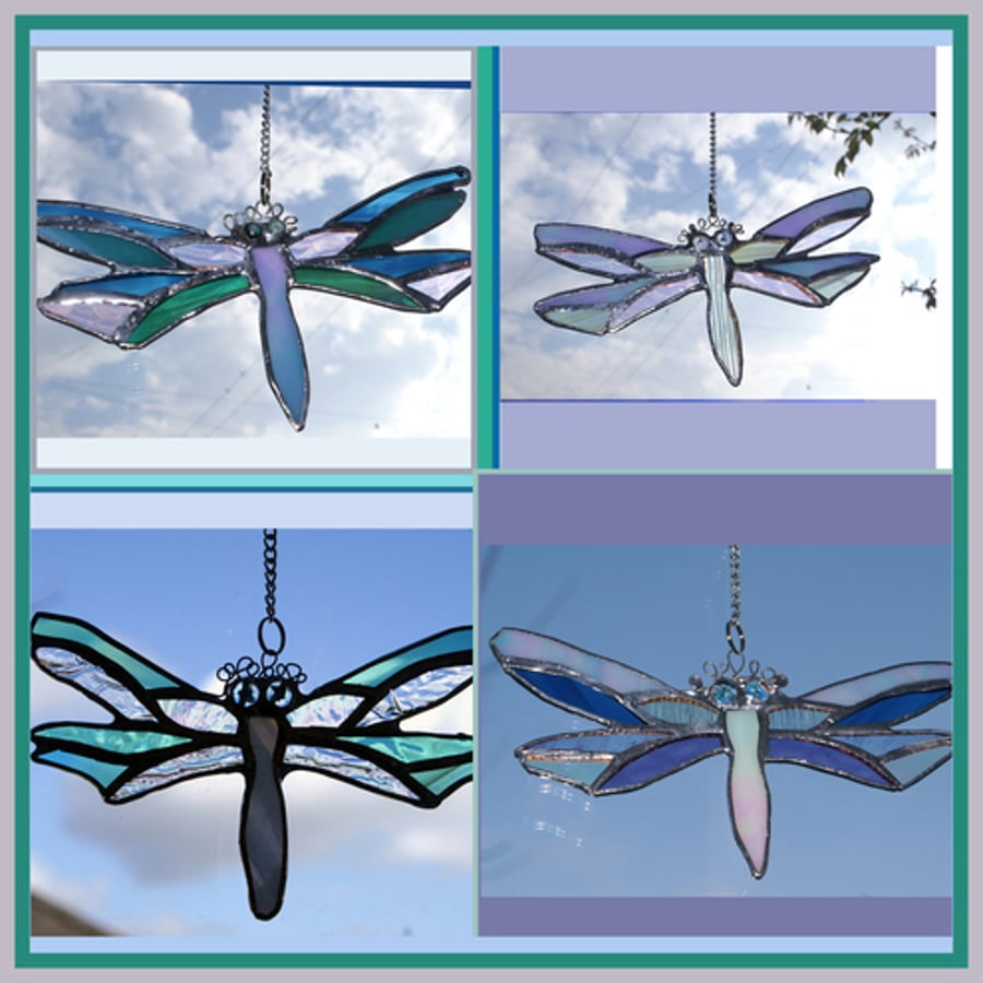 Dragonfly Stained Glass Suncatcher 